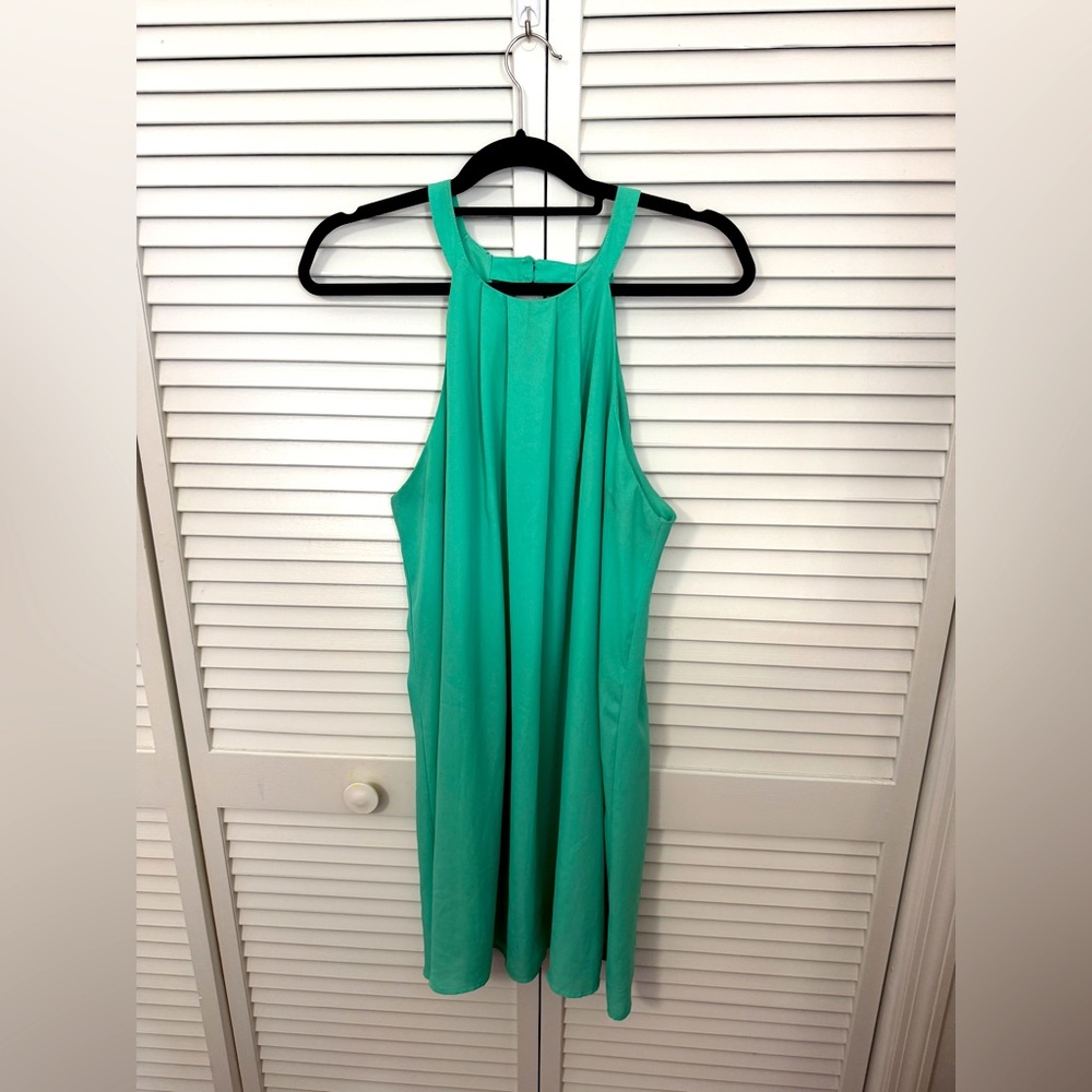 Elegant Pool Blue Sleeveless Dress Size L